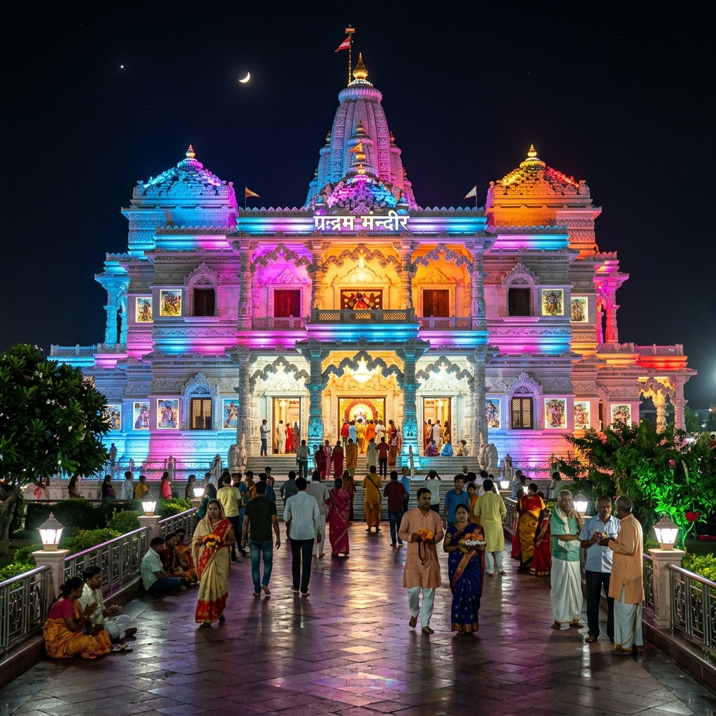 Rudra Tours & Travels guest trip moment in Mathura Prem Mandir